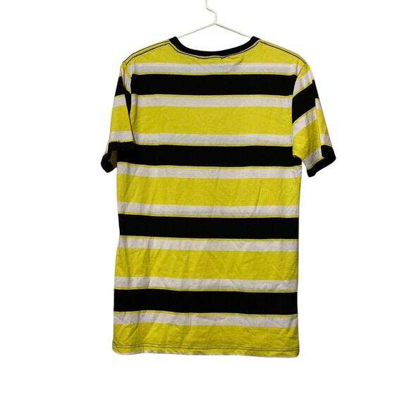Bored Teenager T Shirt Small Black Yellow White Striped Floral Butterflies - Picture 5 of 5